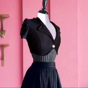 🛑TEMPORARY HOLD🛑 NWOT Cropped Goth Stretch Steampunk Bolero